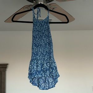 Blue flower print shirt